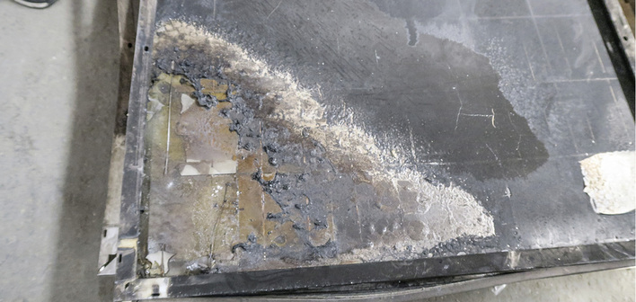 



Das Bild zeigt eines der Module, die durch den Brand zerstört wurden.
