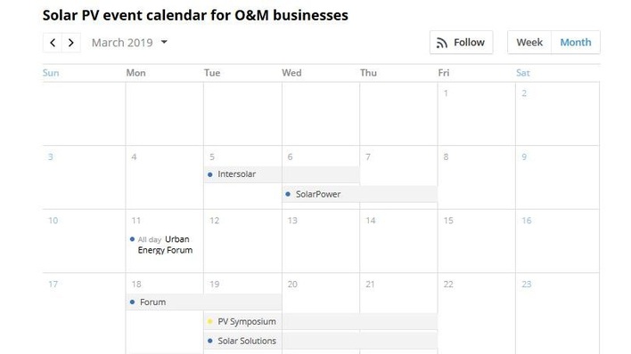 Die Veranstaltungen im eigenen Kalender.