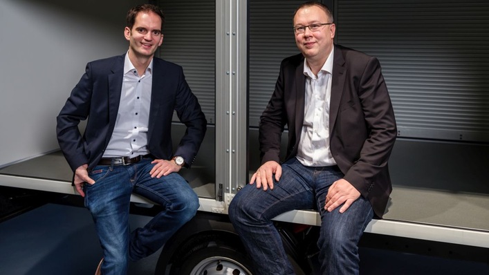 David Muggli (rechts) ist Vorstand der Priocar AG. Links: Dr. Philip Müller, gleichfalls Vorstand des Unternehmens.