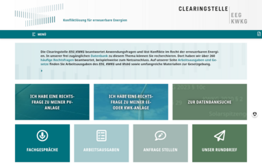 Die Clearingstelle veröffentlicht regelmäßig Entscheidungen zur Auslegung des EEG.
