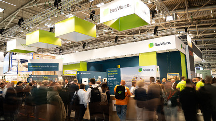 Der Messestand von Baywa r.e. dürfte sich auch in diesem Jahr wieder eines regen Andrangs erfreuen.
